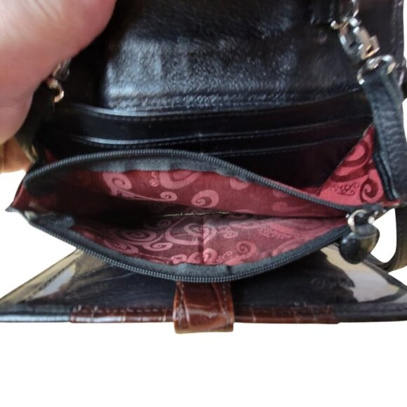 Brighton Cross Body Leather Purse Organizer - Picture 8 of 12